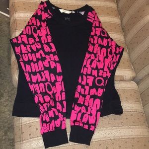 Black and pink sweater